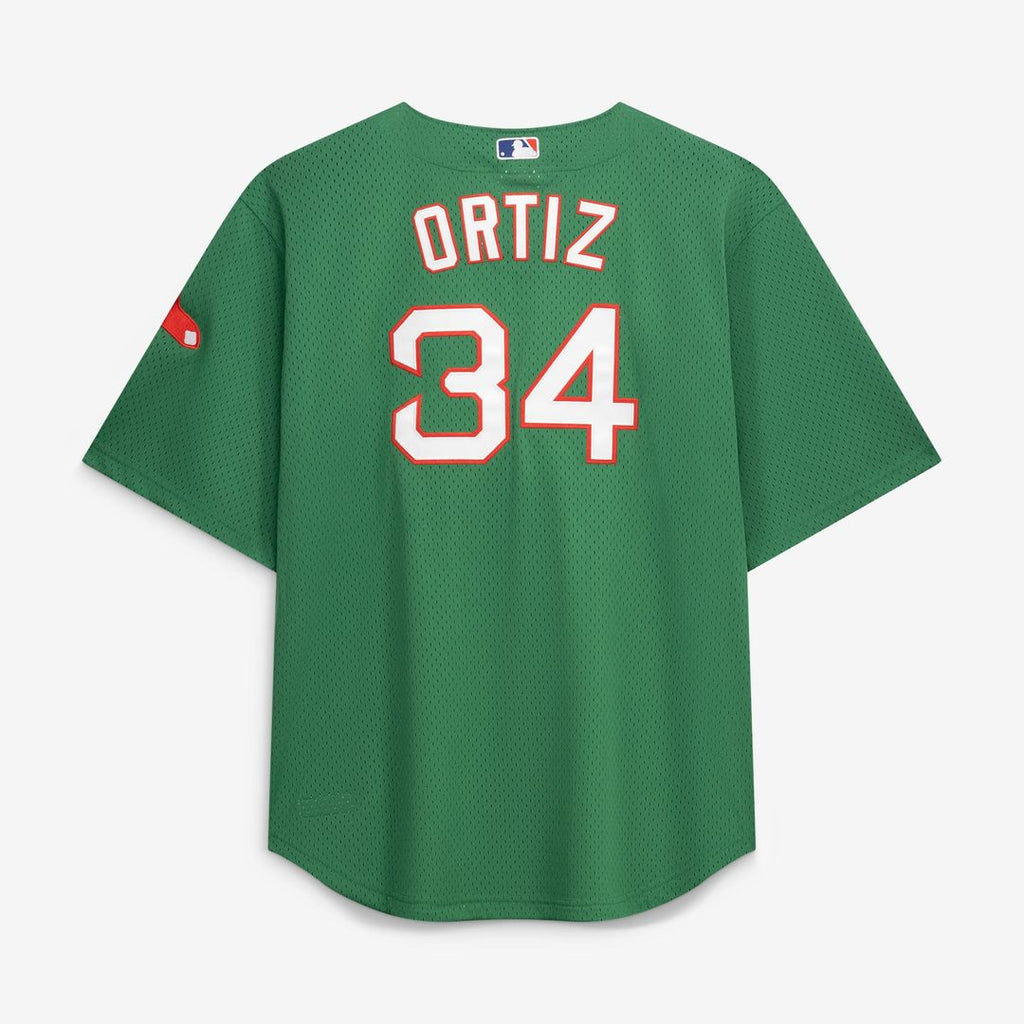 David Ortiz Boston Red Sox Big & Tall Mesh Jersey - Kelly Green