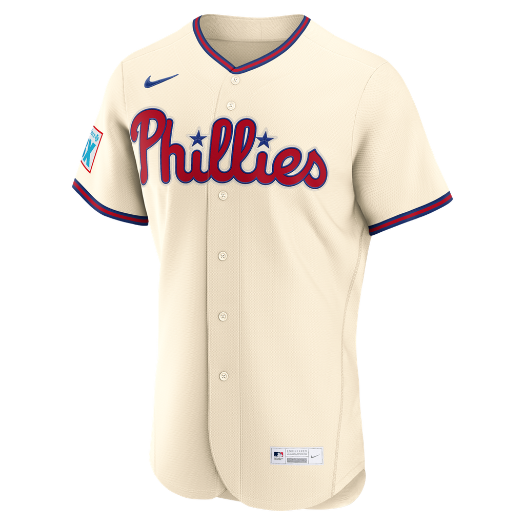 Bryce Harper Philadelphia Phillies Home Authentic Sponsor Patch Jersey - White