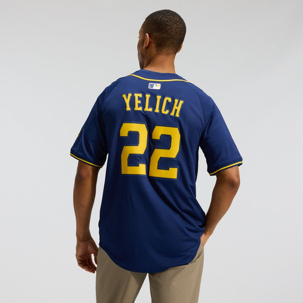 Christian Yelich Milwaukee Brewers Alternate Jersey - Navy