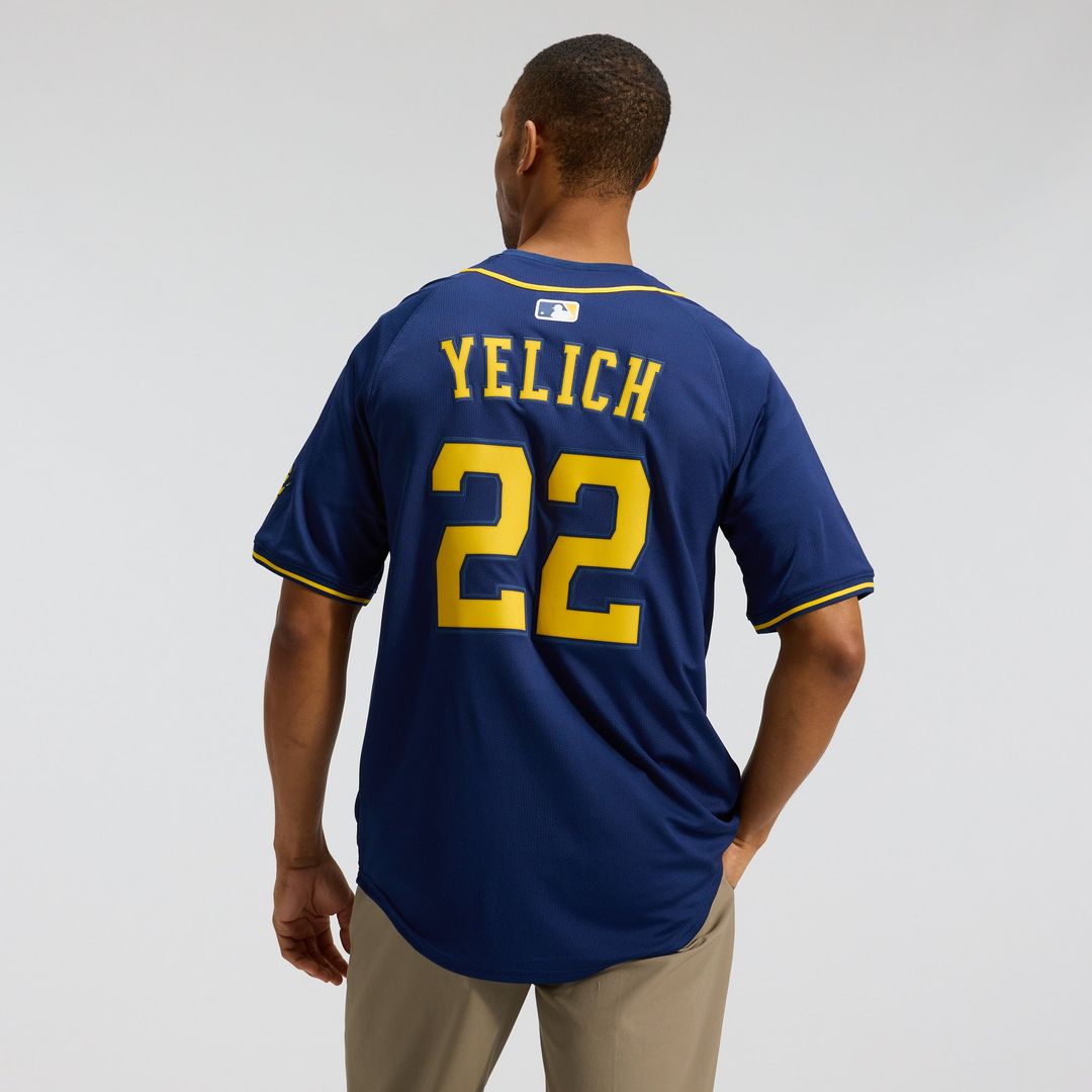 Christian Yelich Milwaukee Brewers Alternate Jersey - Navy