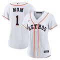 Houston Astros Women's #1 Mom Home Jersey - White