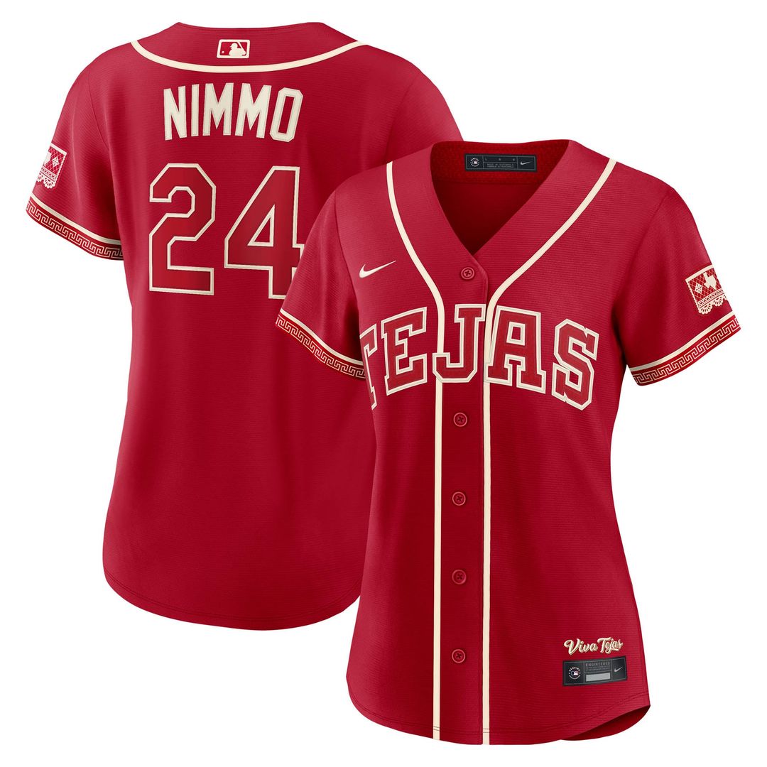 Brandon Nimmo Texas Rangers Women's 2026 Jersey - Red