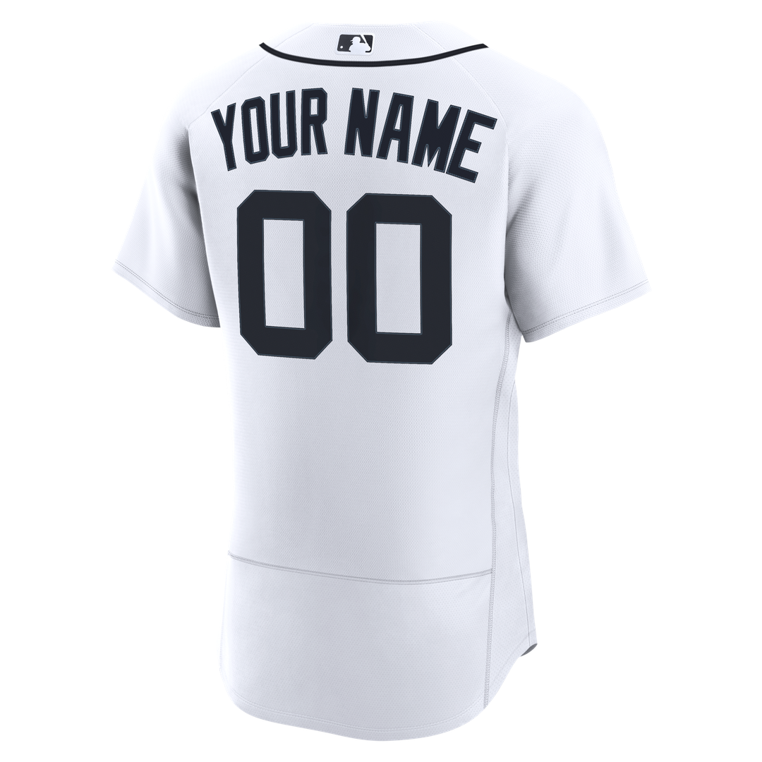 Detroit Tigers Home Authentic Custom Jersey - White