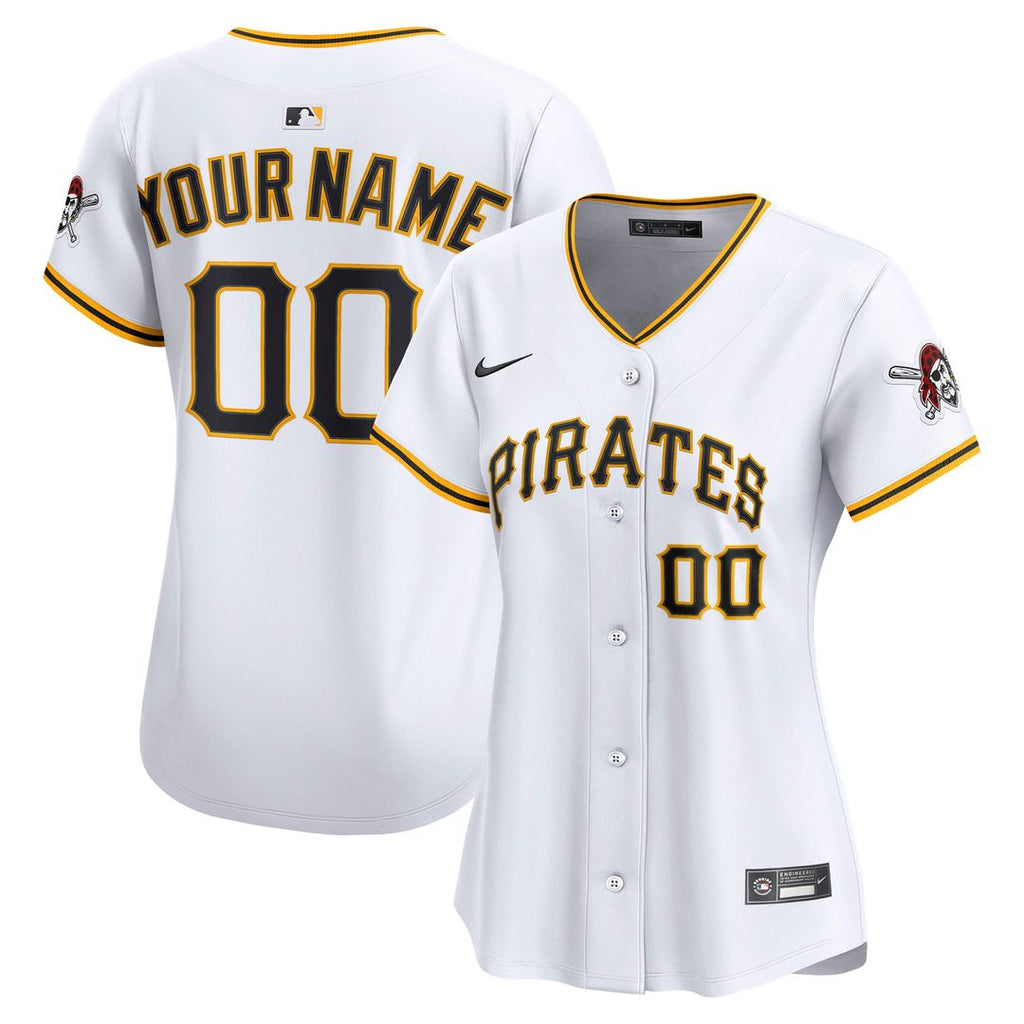 Pittsburgh Pirates Women's Home Limited Custom Jersey - White