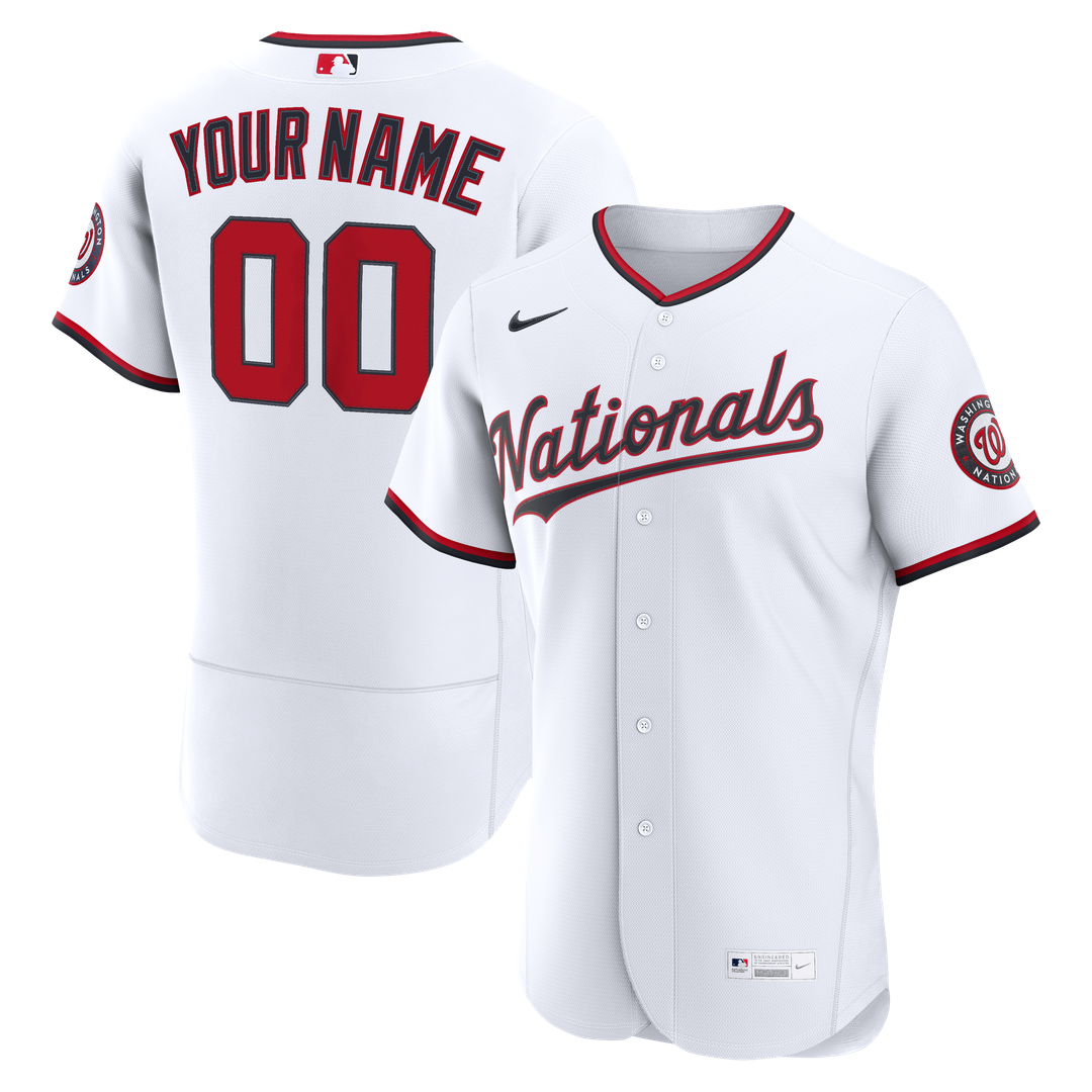 Washington Nationals Home Authentic Custom Jersey - White