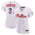 2026 All-Star Edition Stars & Stripes Women's Philadelphia Phillies Bryce Harper White Jersey