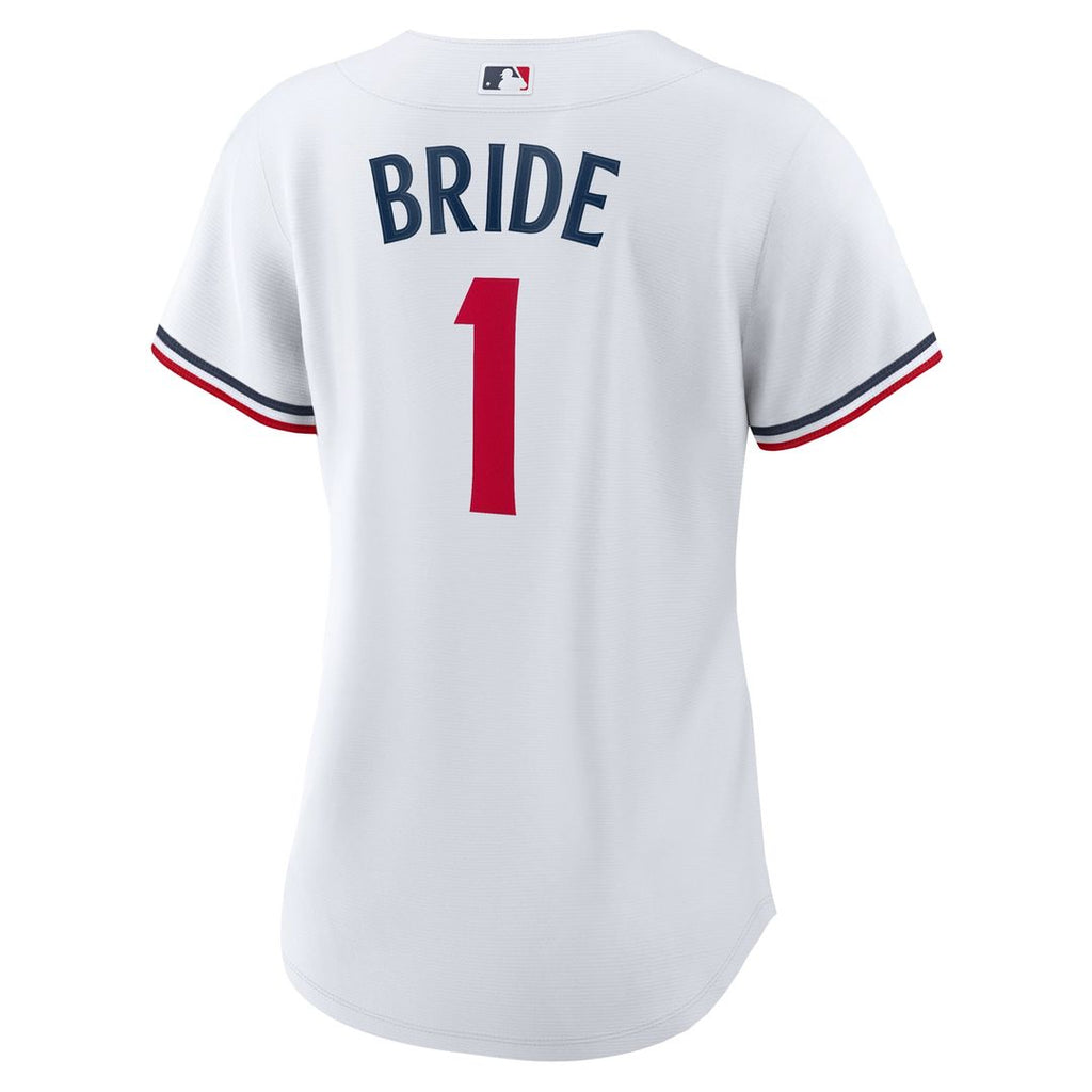 Minnesota Twins Women's #1 Bride Home Jersey - White