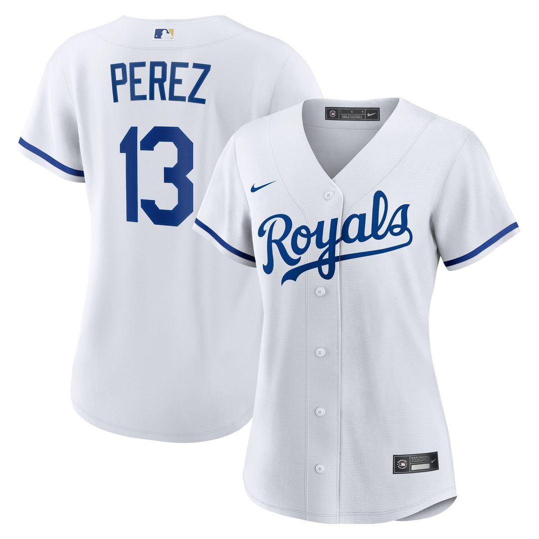 Salvador Perez Kansas City Royals Women's Home Jersey - White