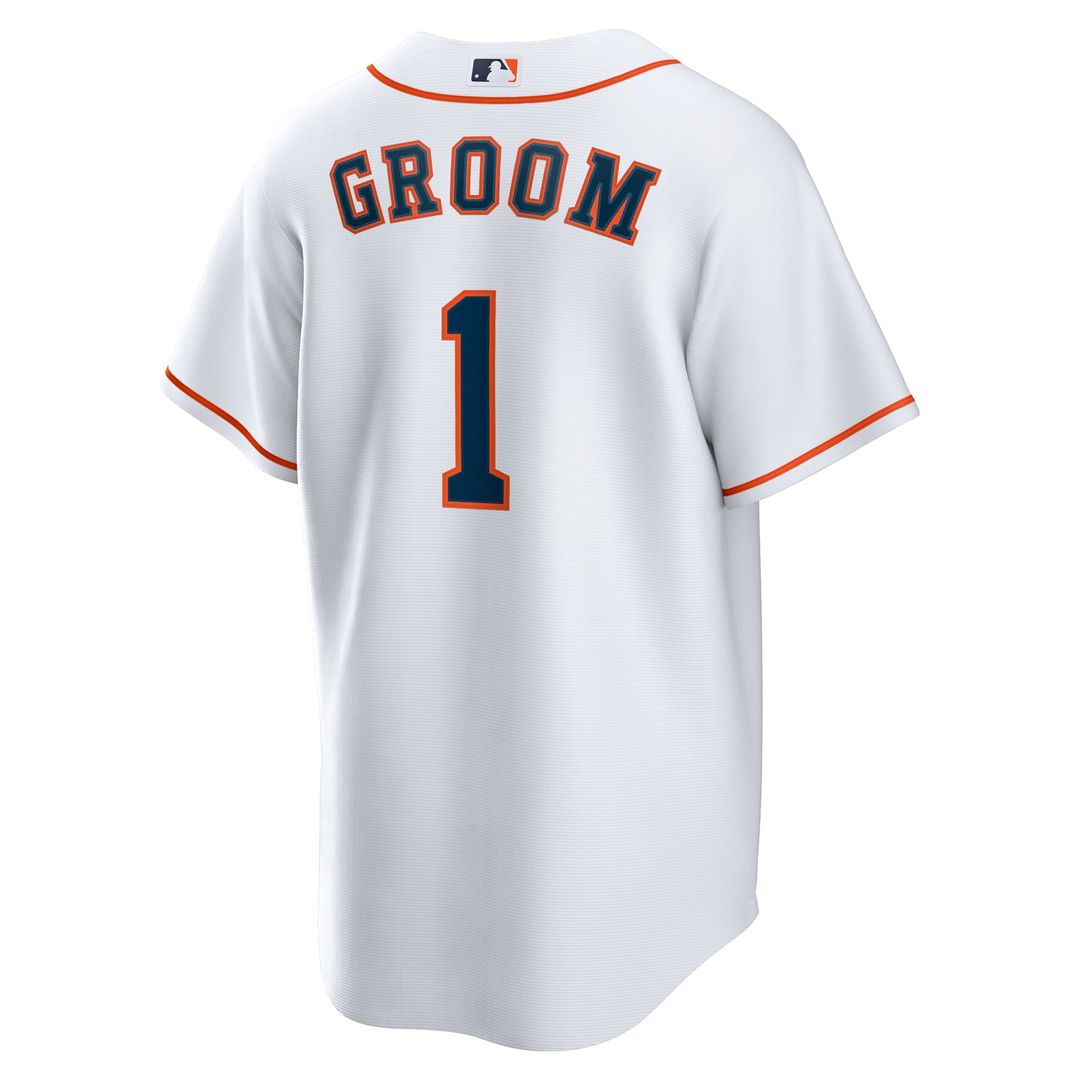 Houston Astros #1 Groom Home Jersey - White