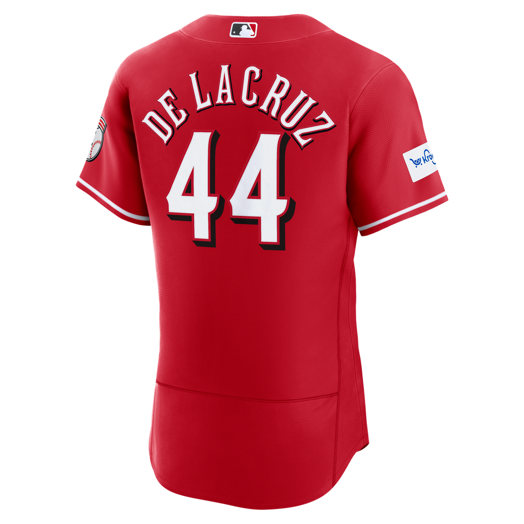 Elly De La Cruz Cincinnati Reds Home Authentic Sponsor Patch Jersey - White