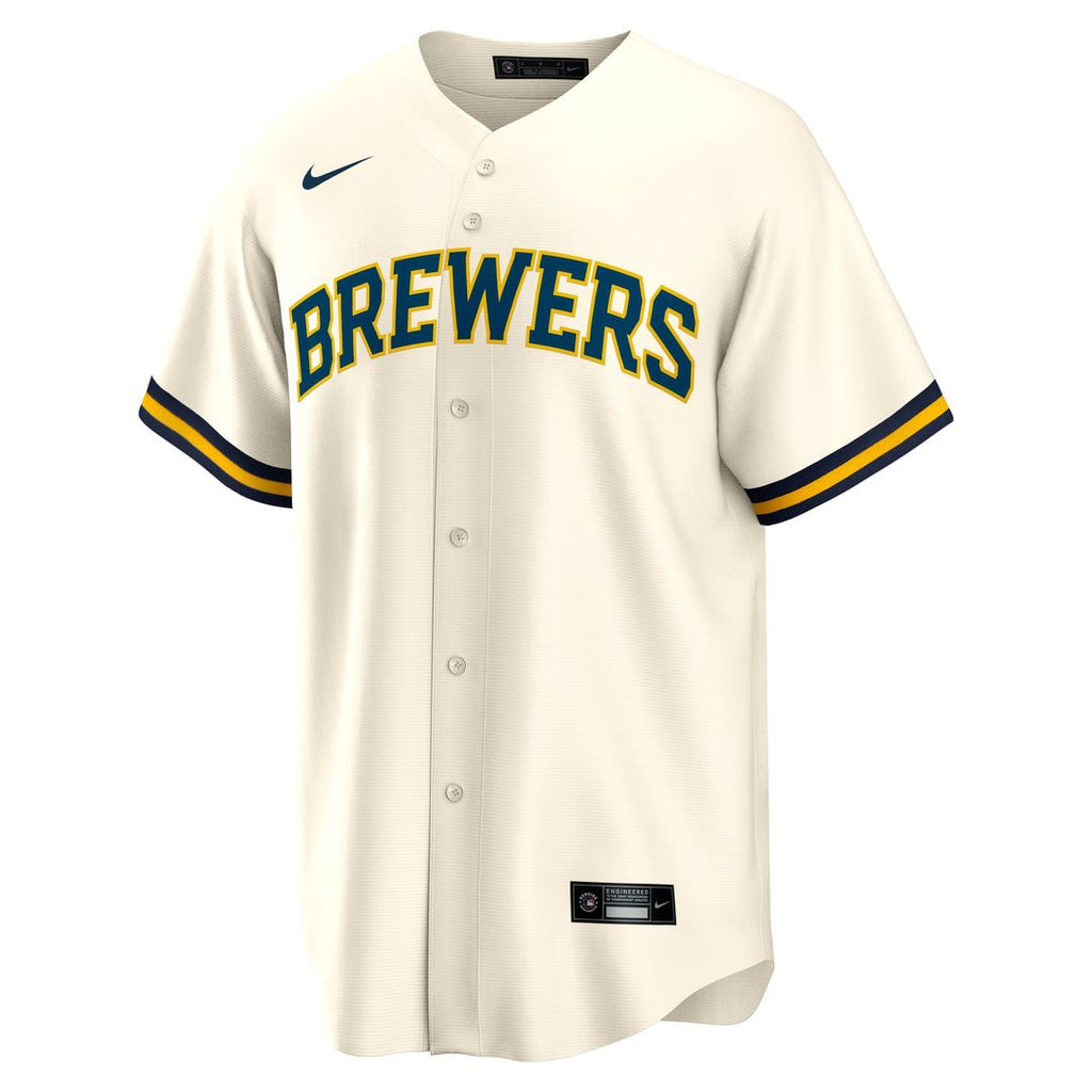 Jackson Chourio Milwaukee Brewers Home Jersey - Cream