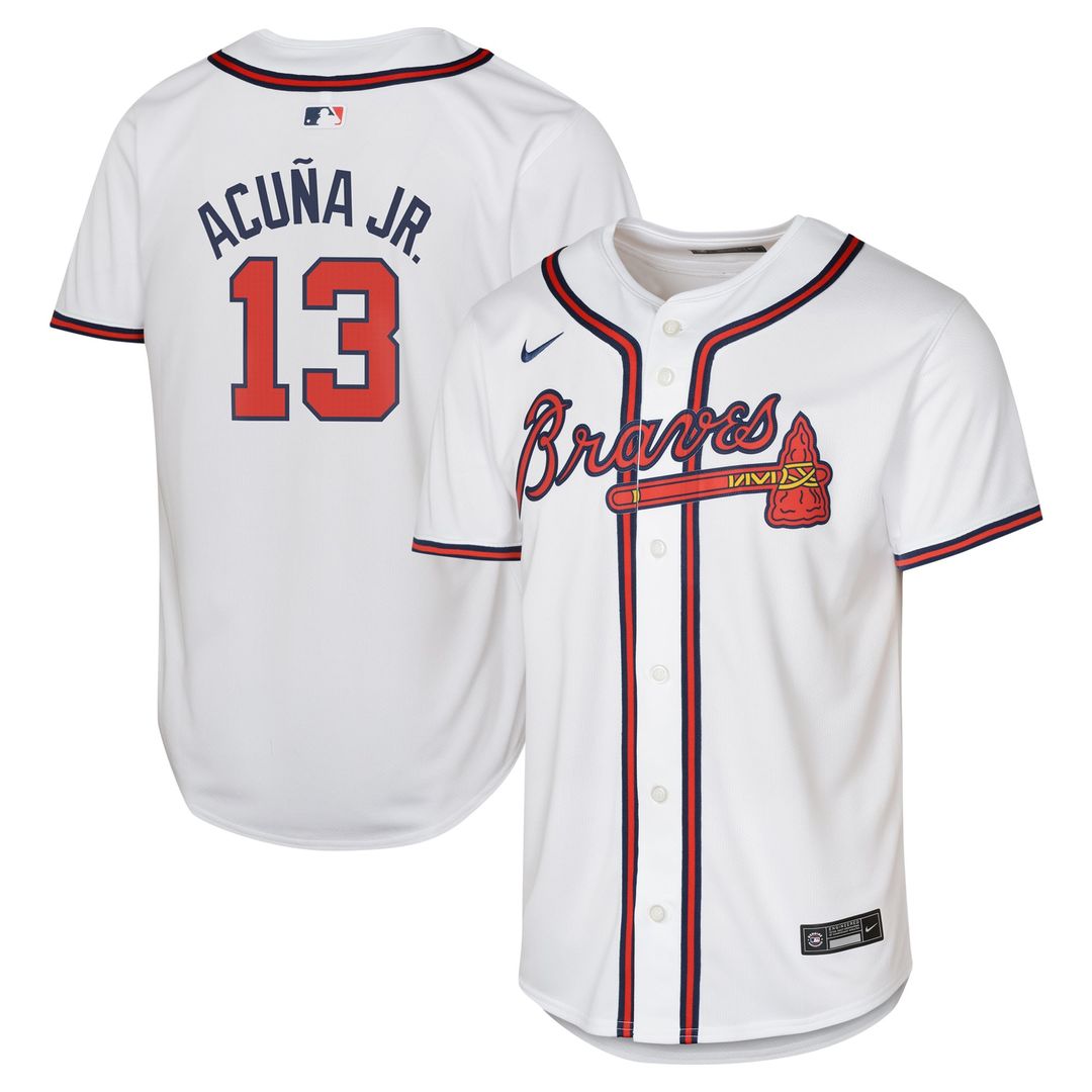 Ronald Acuña Jr. Atlanta Braves Youth Home Jersey - White