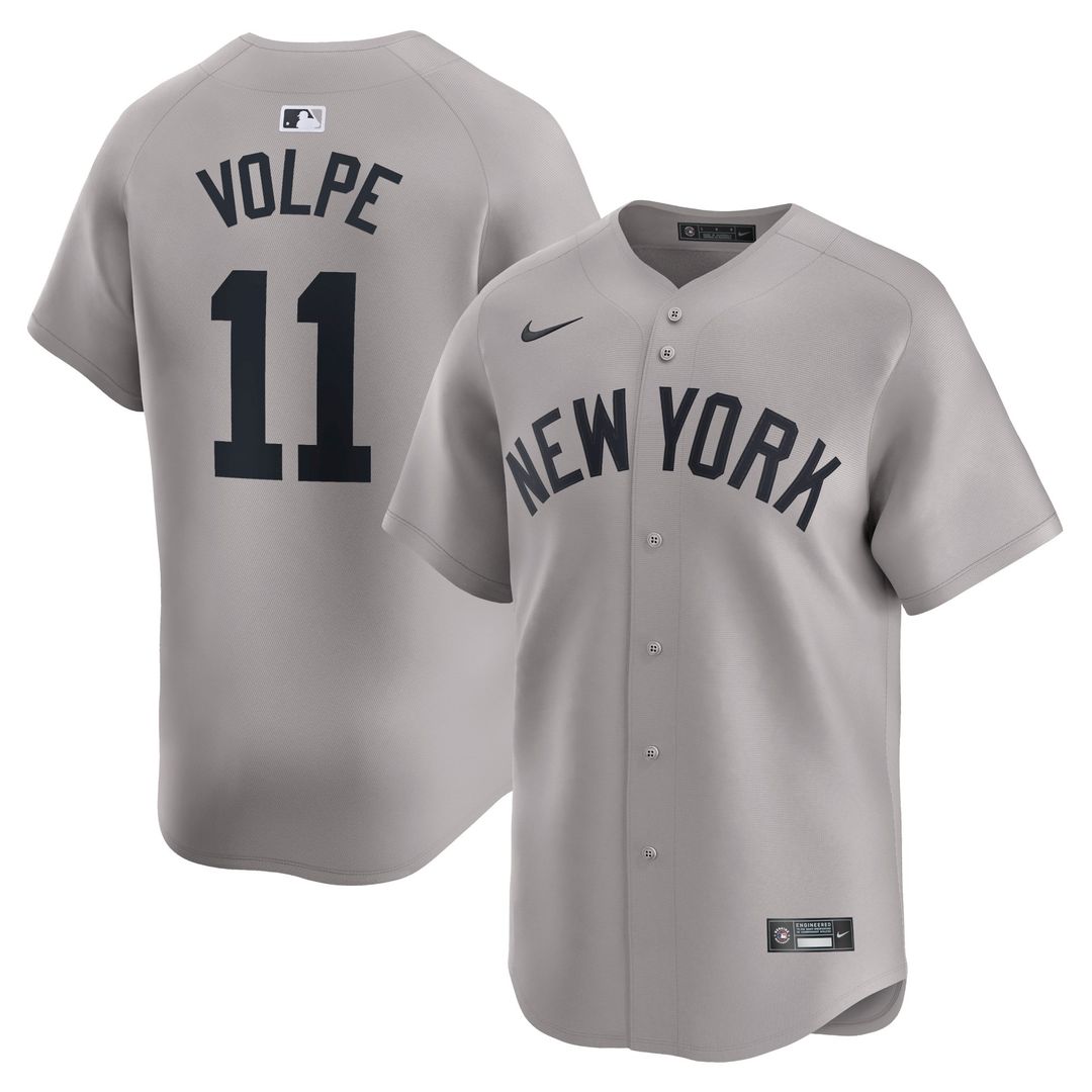 Anthony Volpe New York Yankees Away Jersey - Gray