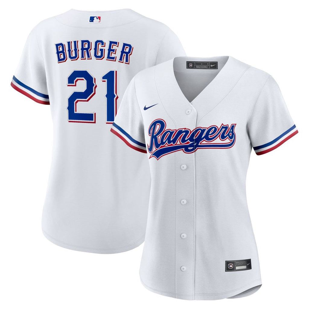 Jake Burger Texas Rangers Women's Home Jersey - White