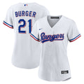 Jake Burger Texas Rangers Women's Home Jersey - White