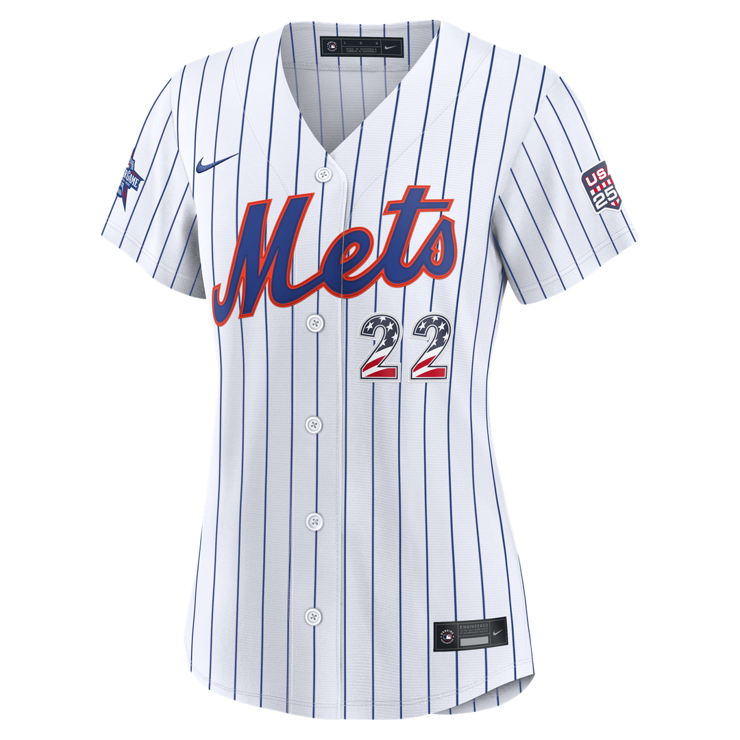 2026 All-Star Edition Stars & Stripes Women's New York Mets Juan Soto White Jersey