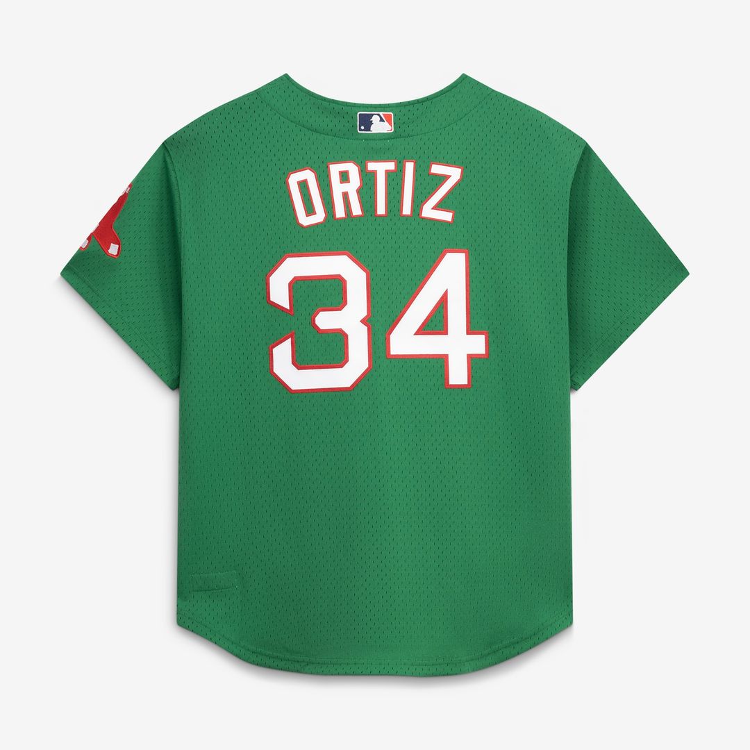David Ortiz Boston Red Sox Mesh Jersey - Kelly Green