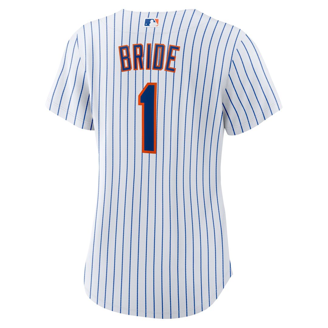 New York Mets Women's #1 Bride Home Jersey - White