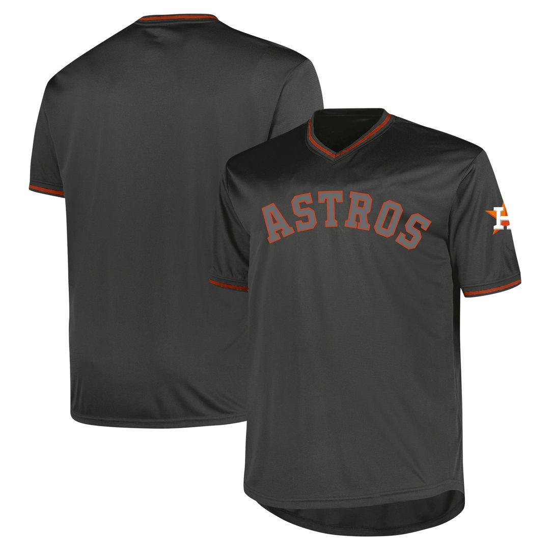 Houston Astros Big & Tall Pop Fashion Jersey - Black