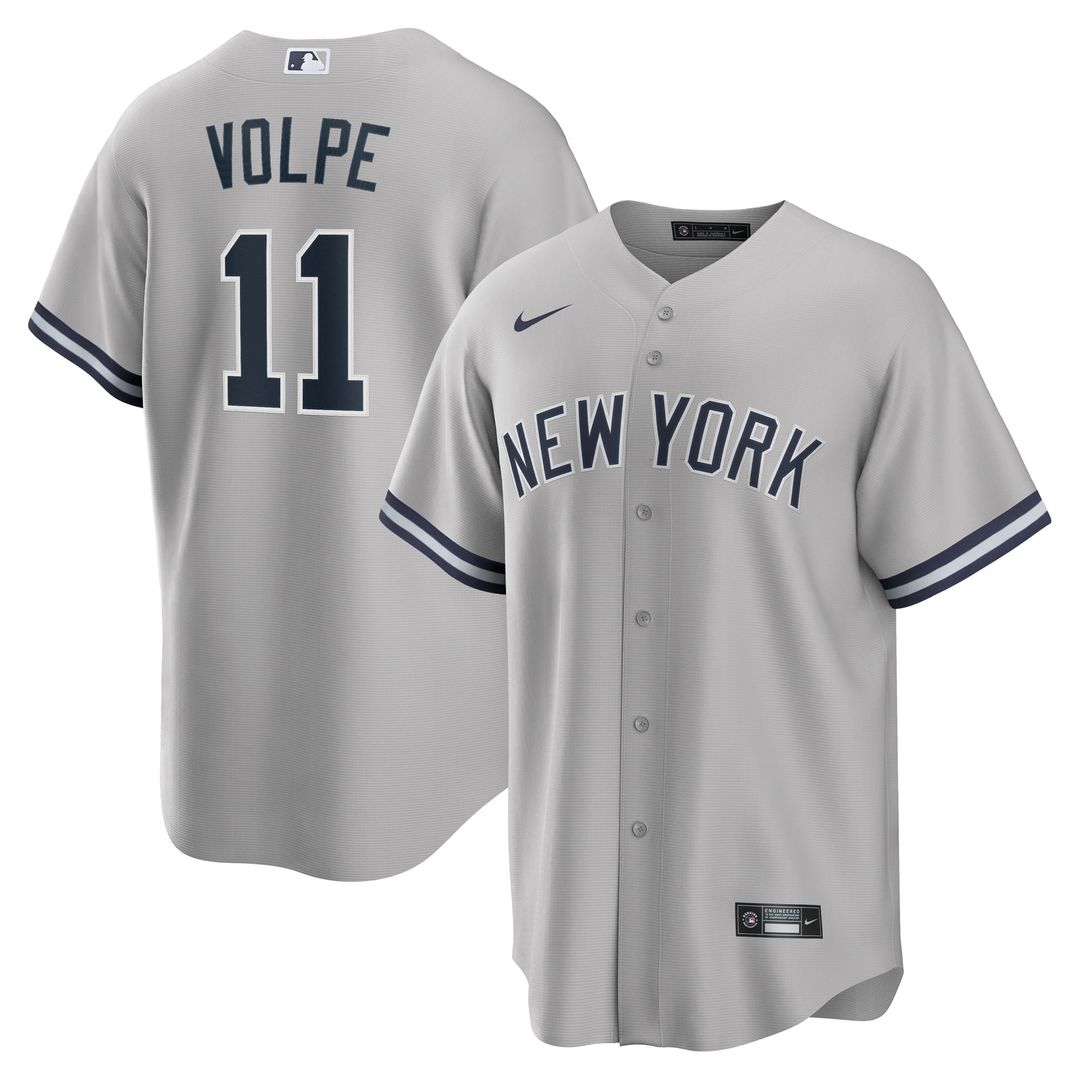 Anthony Volpe New York Yankees Road Jersey - Gray