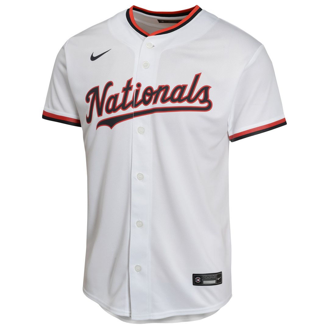CJ Abrams Washington Nationals Youth Home Jersey - White
