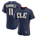 José Ramírez Cleveland Guardians Authentic Sponsor Patch Jersey - Navy