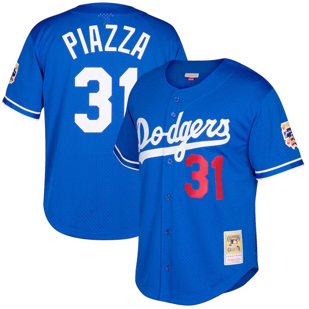 Mike Piazza Los Angeles Dodgers Big & Tall Cooperstown Mesh Jersey - Royal