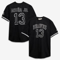 Ronald Acuña Jr. Atlanta Braves Big & Tall Heavyweight Mesh Jersey - Black/White