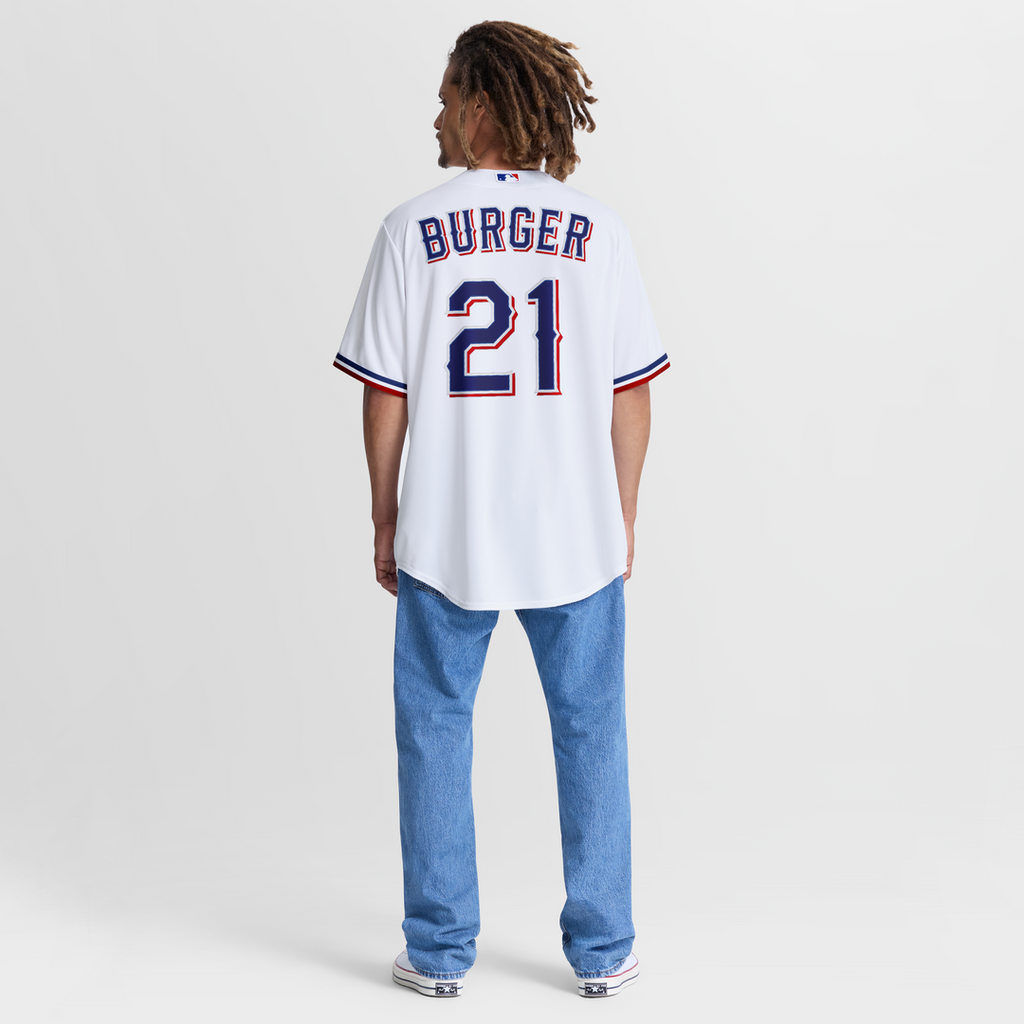 Jake Burger Texas Rangers Home Jersey - White
