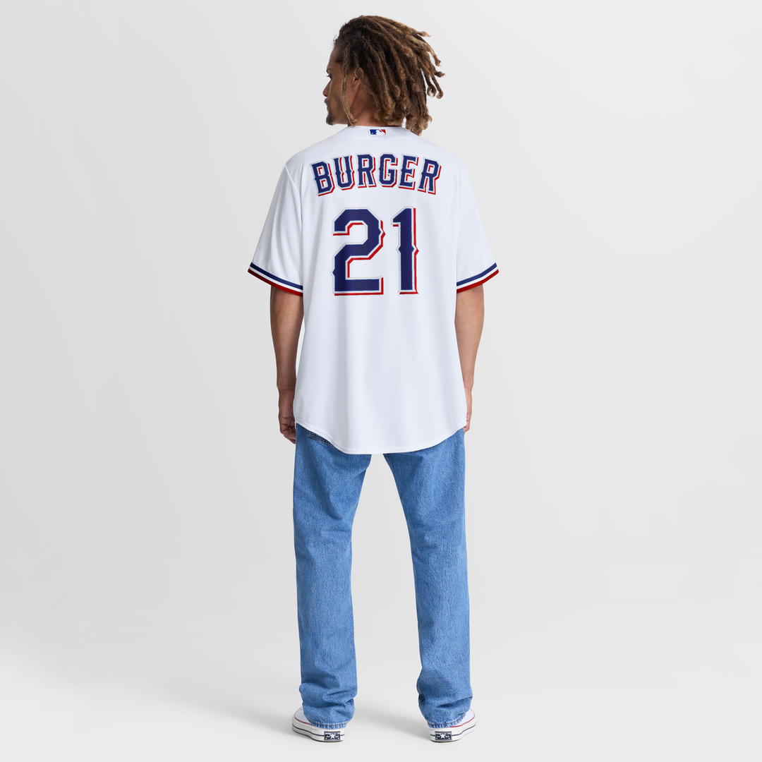 Jake Burger Texas Rangers Home Jersey - White