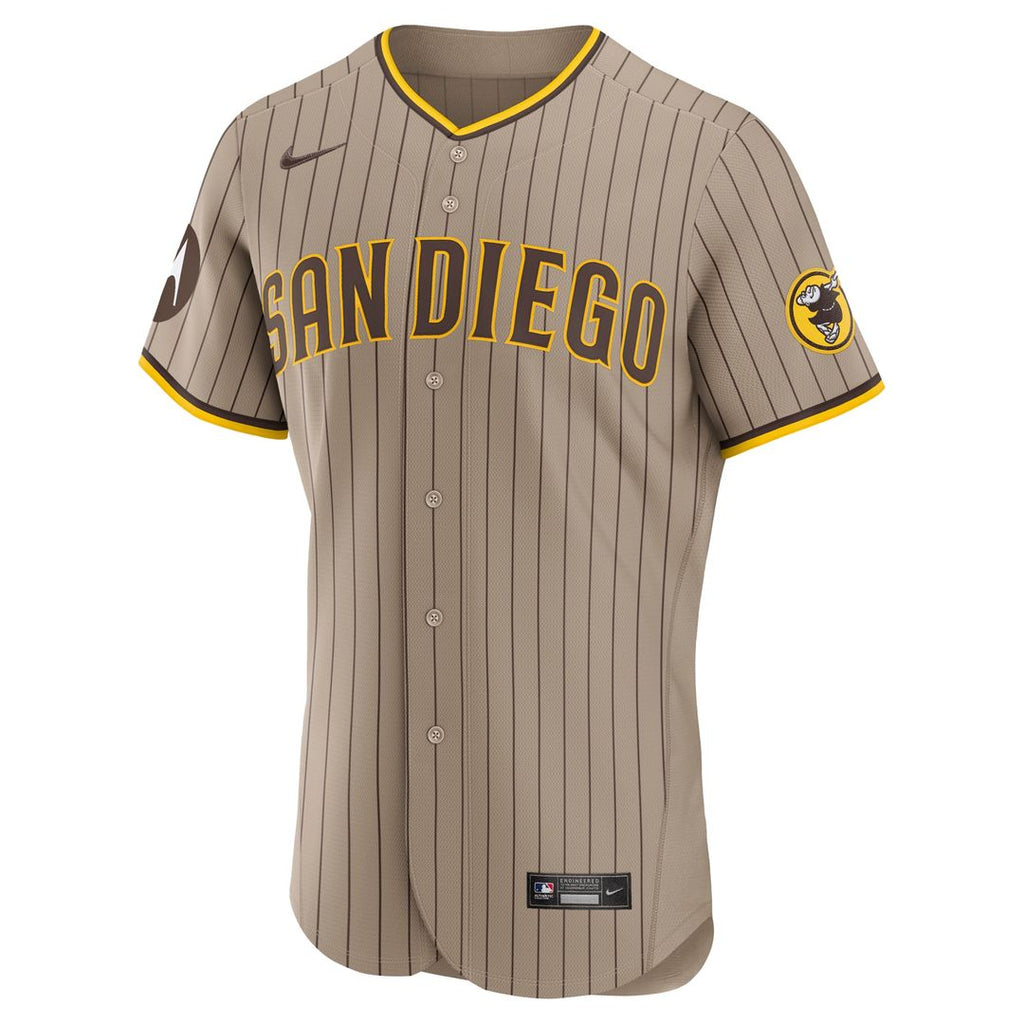 San Diego Padres Road Sponsor Patch Jersey - Brown