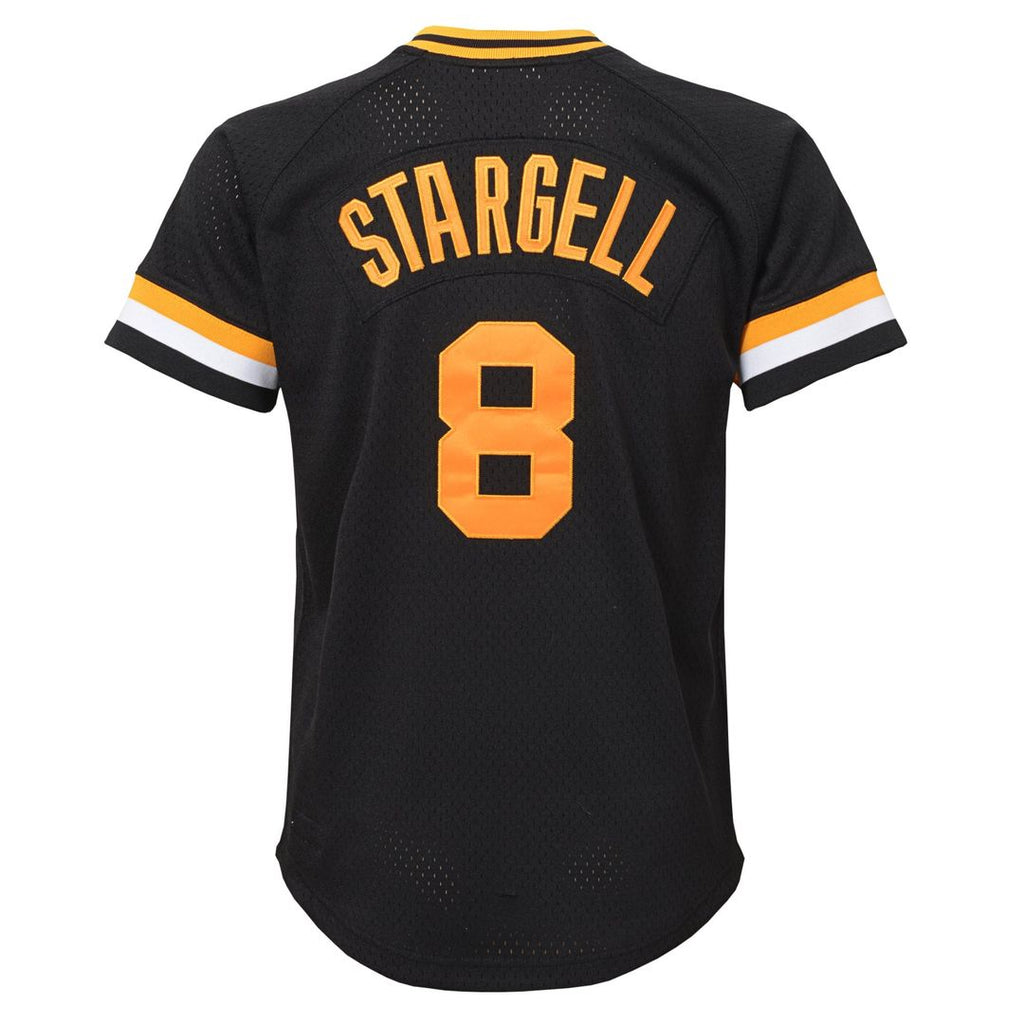 Willie Stargell Pittsburgh Pirates Youth Mesh Jersey - Black