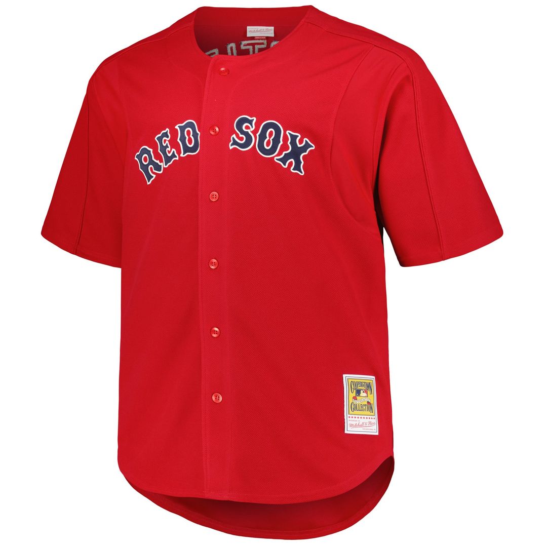 David Ortiz Boston Red Sox Big & Tall Cooperstown Mesh Jersey - Red