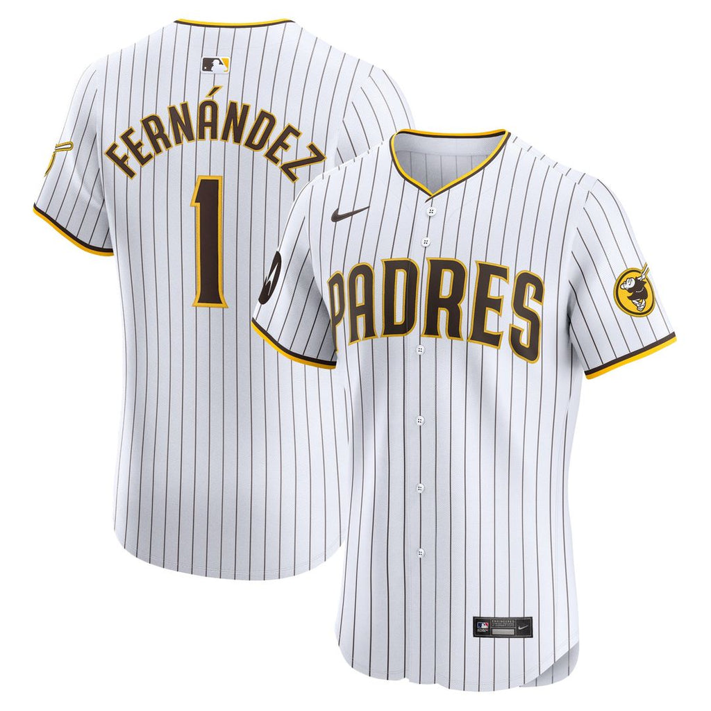 Tony Fernández San Diego Padres Home Elite Sponsor Patch Player Jersey - White