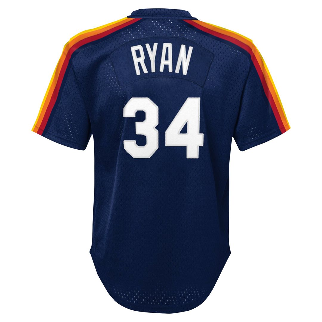 Nolan Ryan Houston Astros Youth Mesh Jersey - Navy