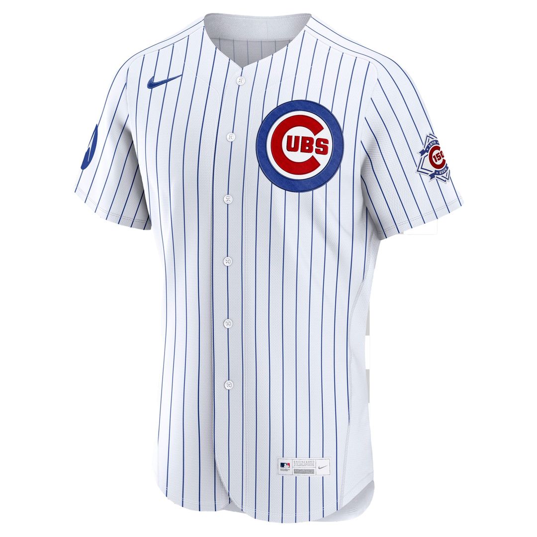 Chicago Cubs Home Sponsor Patch Jersey - White