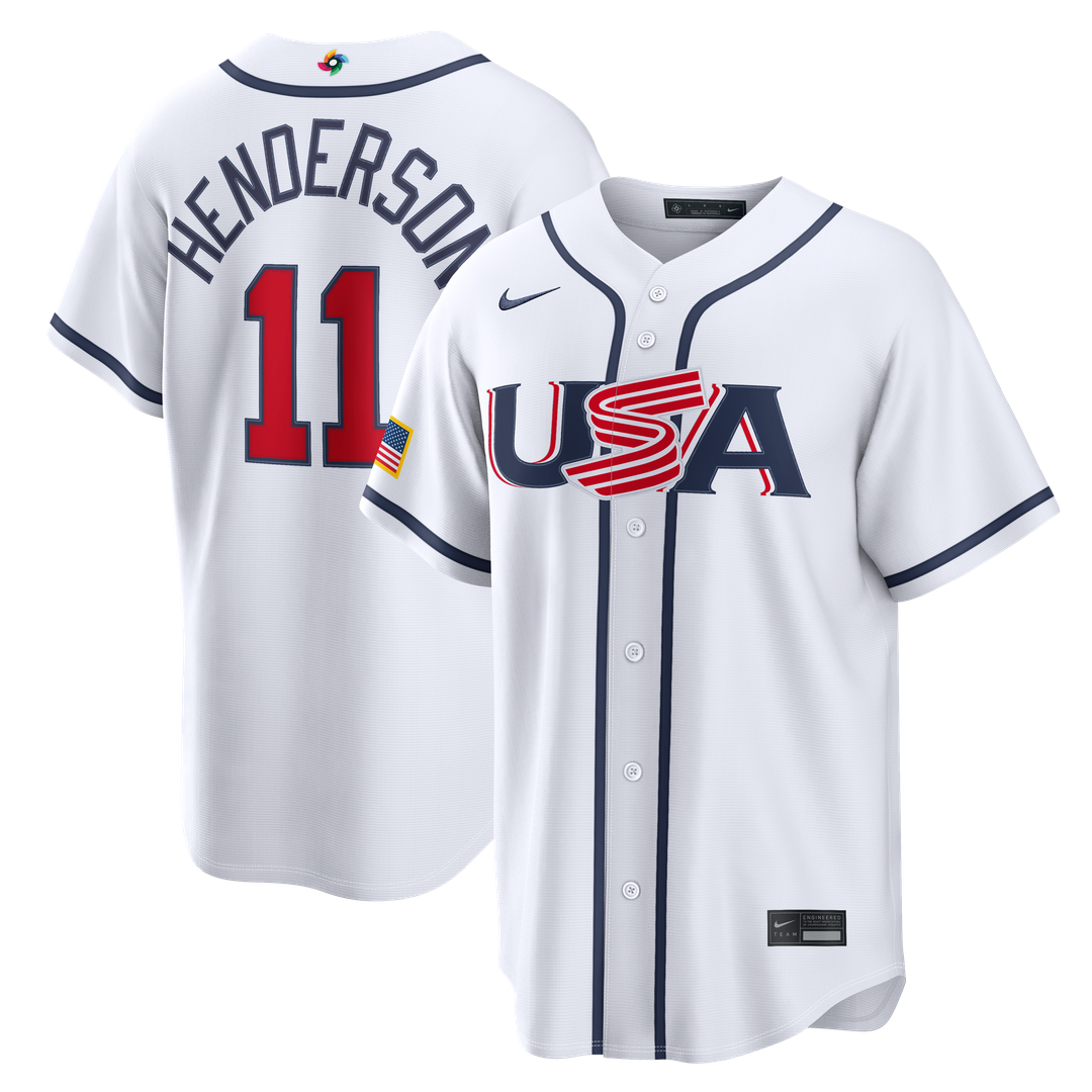 Gunnar Henderson USA Baseball 2026 World Baseball Classic Home Jersey - White