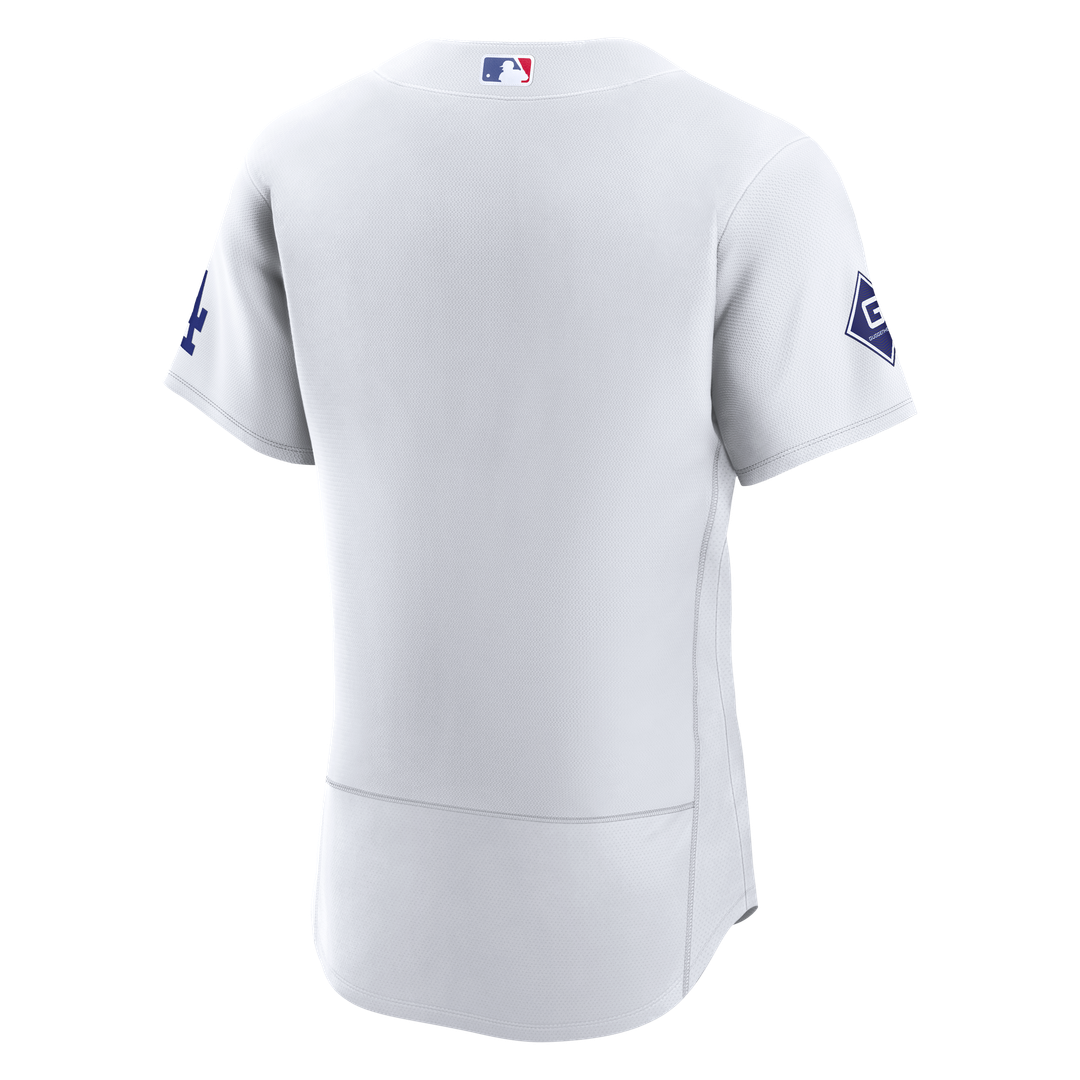 Los Angeles Dodgers Home Sponsor Patch Jersey - White