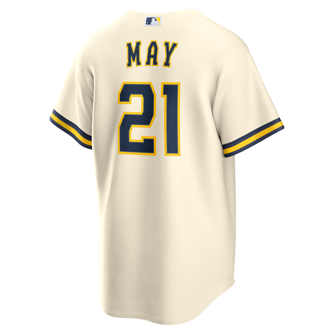 Dustin May Milwaukee Brewers Home Jersey - Cream