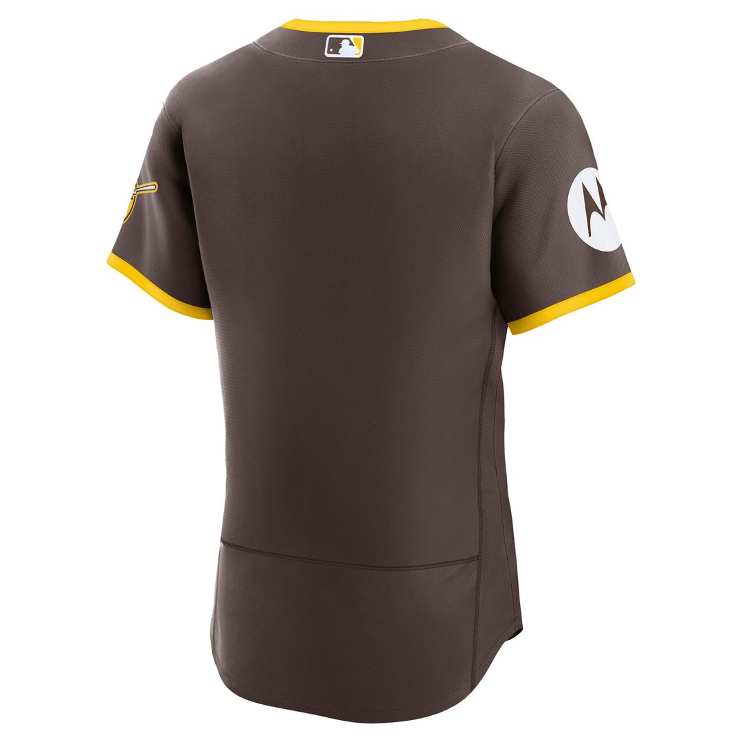 San Diego Padres Road Sponsor Patch Jersey - Brown