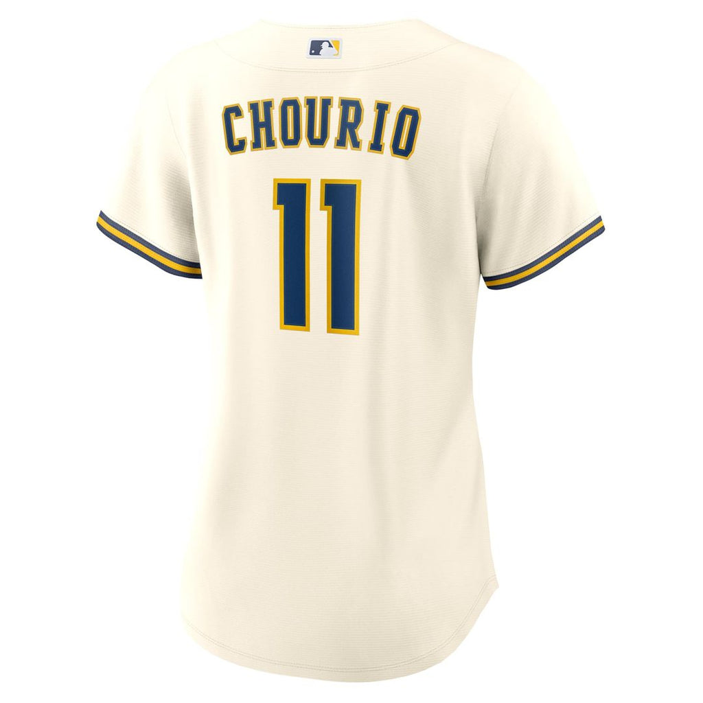 Jackson Chourio Milwaukee Brewers Women's Home Jersey - Cream