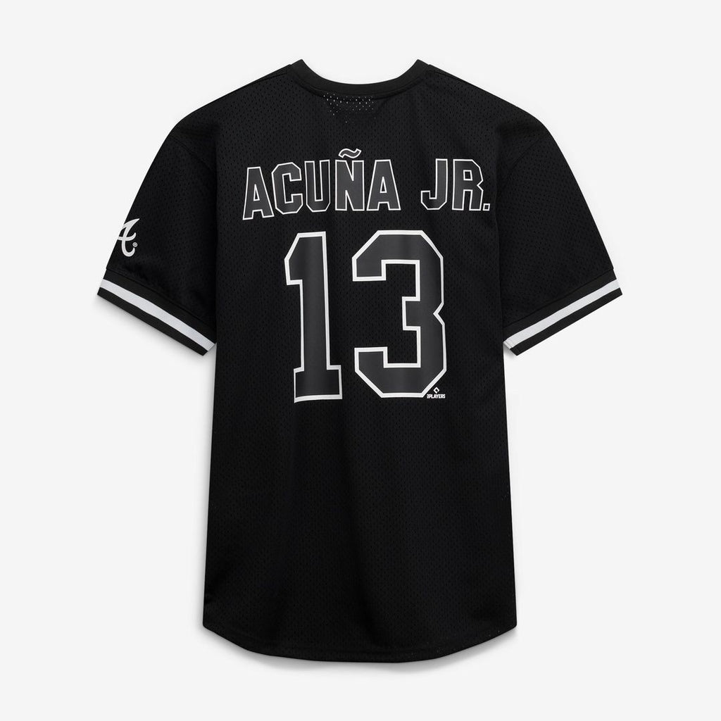 Ronald Acuña Jr. Atlanta Braves Big & Tall Heavyweight Mesh Jersey - Black/White