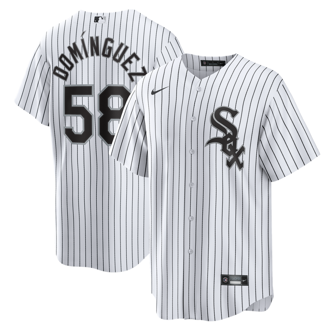 Seranthony Domínguez Chicago White Sox Home Jersey - White