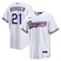 Jake Burger Texas Rangers Home Jersey - White