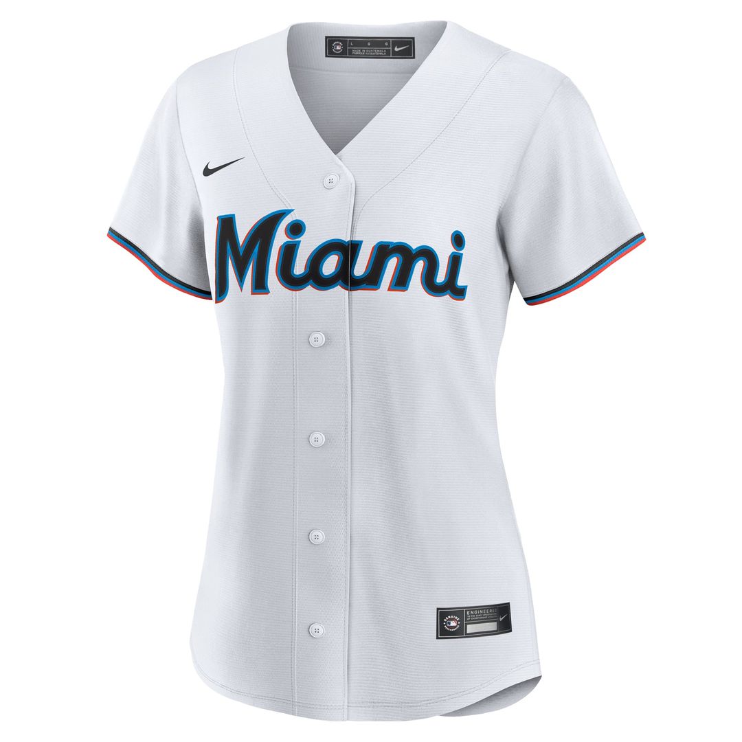 Miami Marlins Women's #1 Bride Home Jersey - White
