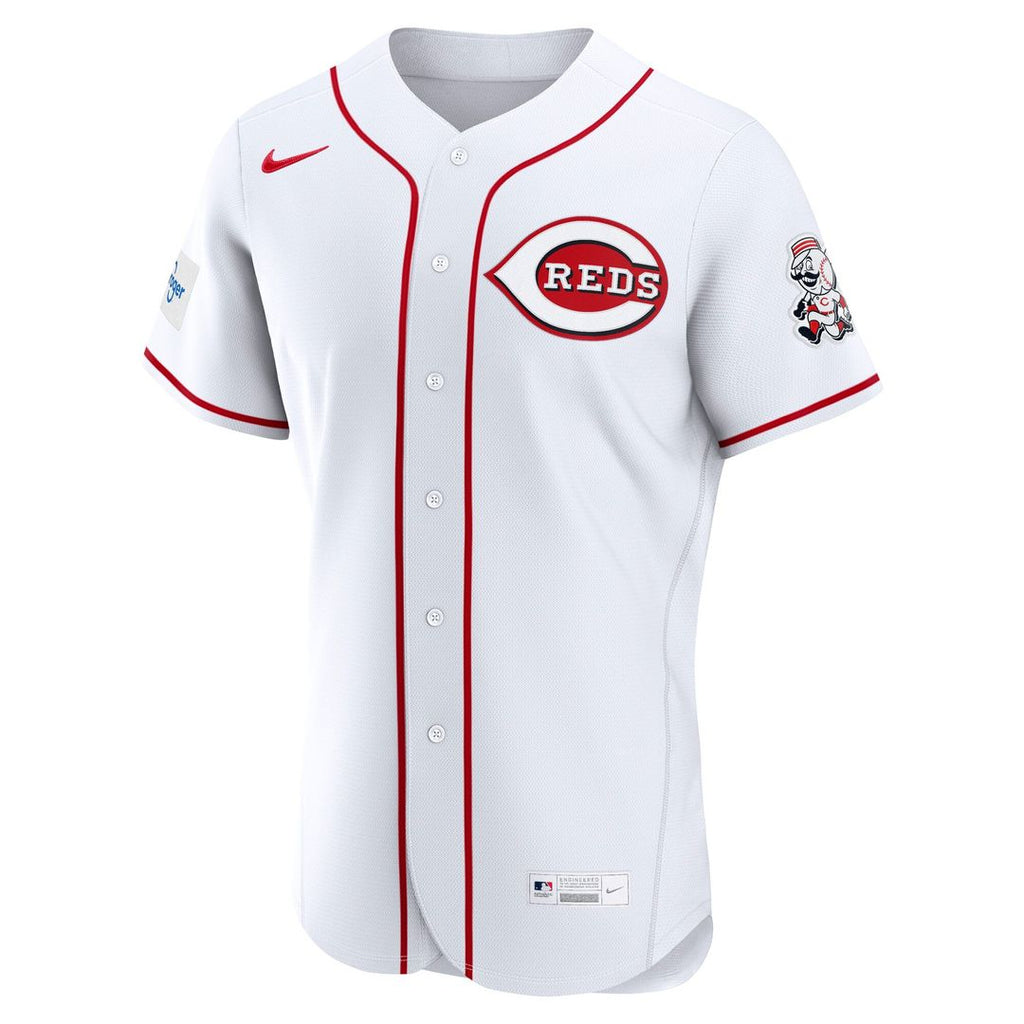 Cincinnati Reds Home Sponsor Patch Jersey - White