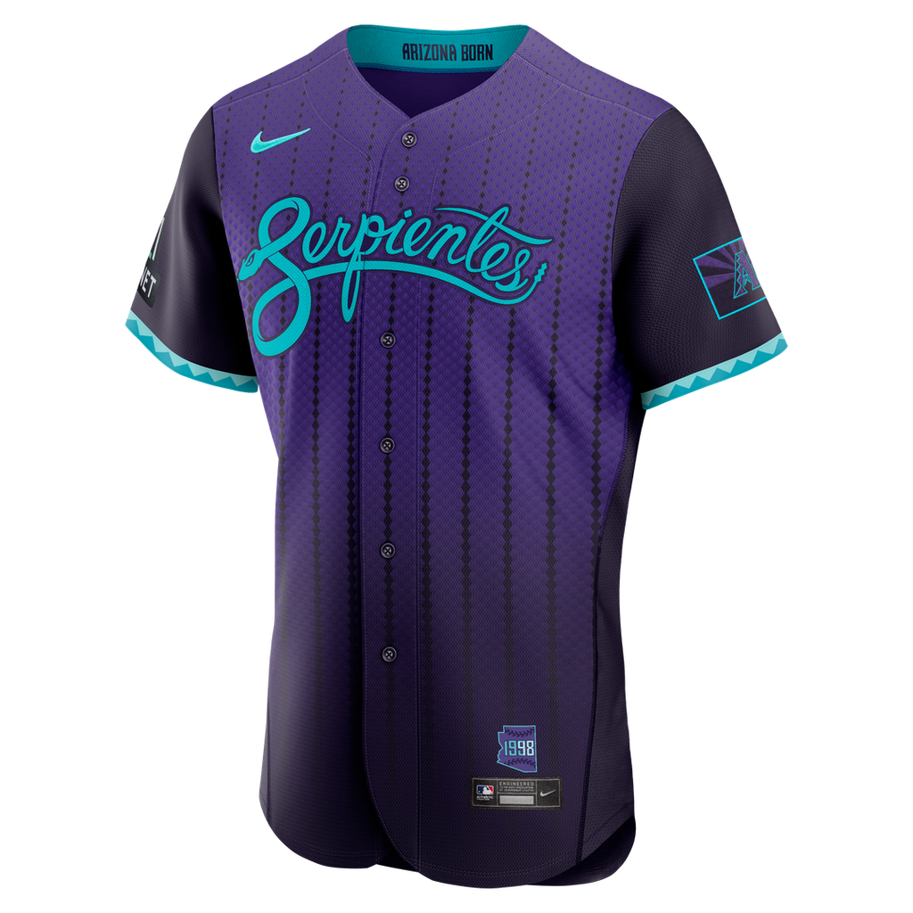 Arizona Diamondbacks Authentic Sponsor Patch Jersey - Purple