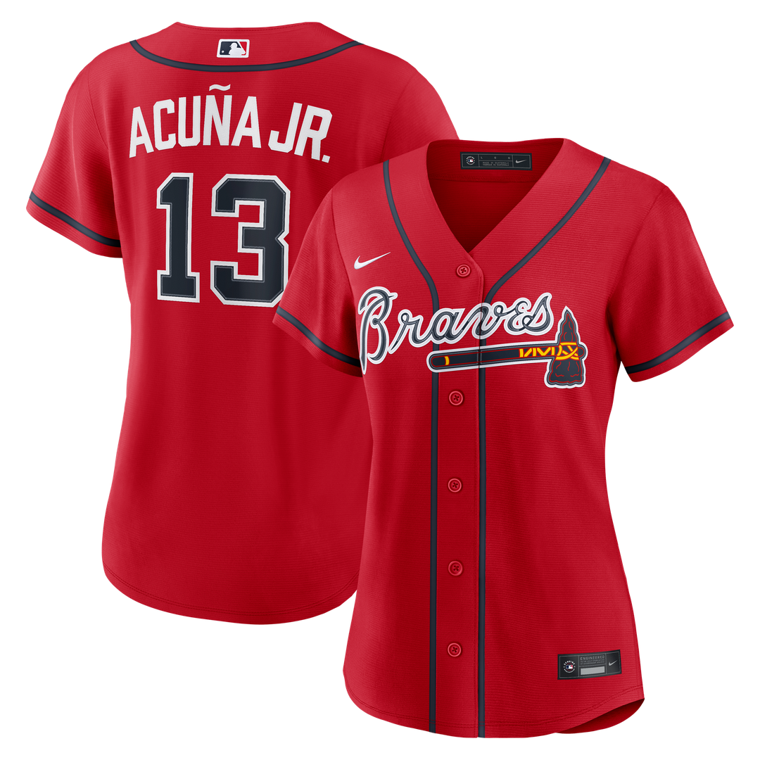 Ronald Acuña Jr. Atlanta Braves Women's Alternate Jersey - Navy