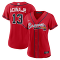 Ronald Acuña Jr. Atlanta Braves Women's Alternate Jersey - Red