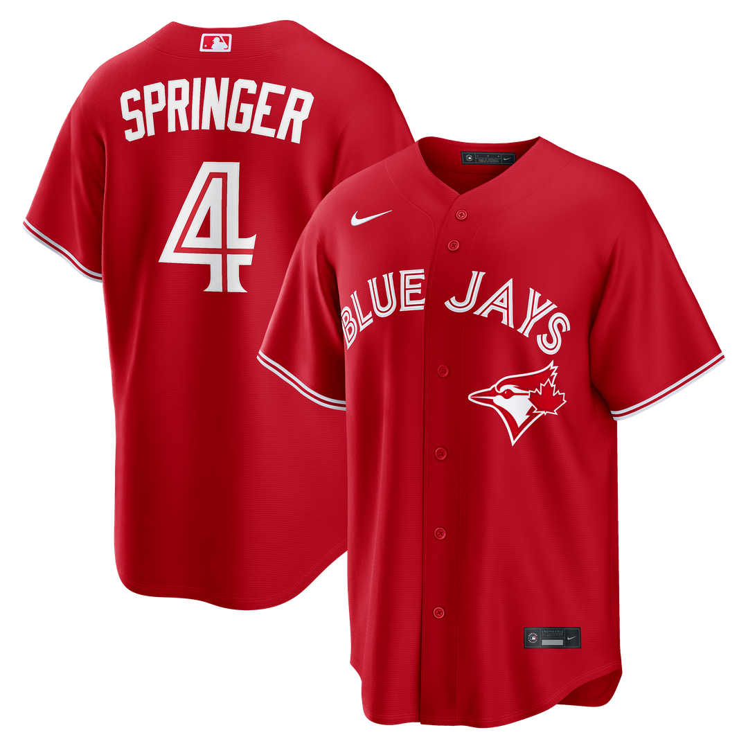 George Springer Toronto Blue Jays Canada Day Jersey - Red